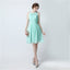 Short Bridesmaid Dress, Sleeveless Bridesmaid Dress, Mint Green Bridesmaid Dress, Chiffon Bridesmaid dress, A-Line Wedding Party Dress, LB0285