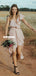 Unique High-Low Chiffon V-Neck A-Line Backless Charming Bridesmaid Dress, FC1691