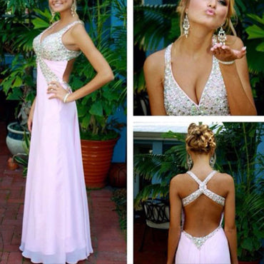 Junior Floor Length Open Back Sexy Formal A line Discount Long Prom Dress, WG209