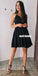 Inexpensive Black A-line Chiffon Simple Homecoming Dress, FC2730