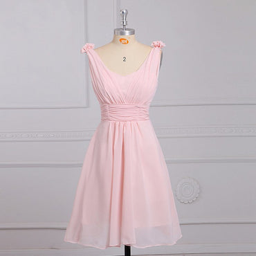 Short Bridesmaid Dress, Chiffon Bridesmaid Dress, Sleeveless Bridesmaid Dress, A-Line Bridesmaid dress, New Arrival Wedding Party Dress, LB0335