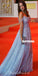 Sparkle A-line Sequin Off Shoulder Elegant Long Prom Dresses, FC4232