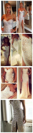 Sexy Long Mermaid Rhinestone Evening Prom Dresses, PD0098