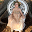 Champagne Tulle Backless Flower Girl Dresses, Sequin Lovely Little Girl Dresses, D1238