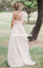 Long One Shoulder A-Line Tulle Bridesmaid Dress, Cheap Light Pink Backless Bridesmaid Dress, D959
