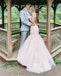 Charming Lace Mermaid Cross Back Tulle Long Prom Dress, FC5362