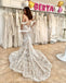 New Arrival Off Shoulder Sexy Mermaid Backless Lace Sweetheart Wedding Dress, FC4598